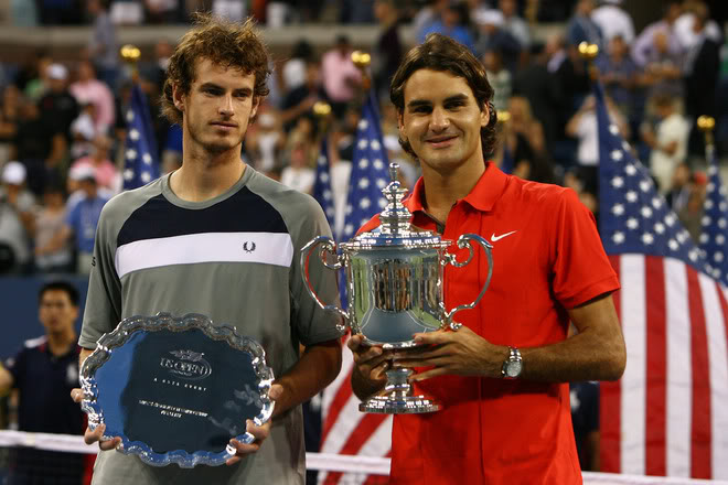 En 2008 à l'US Open, Federer bat Andy Murray 6/2 7/5 6/2